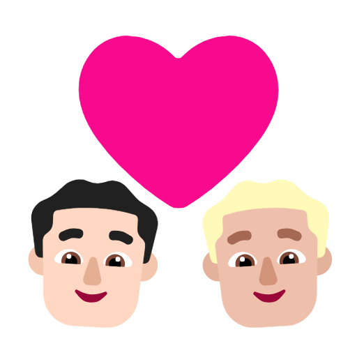 Закохана пара: чоловік чоловік Дуже світлий тон шкіри світлий тон шкіри для Microsoft Windows 11 23H2 June 2024 Update