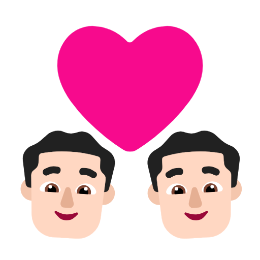 Закохана пара: чоловік чоловік Дуже світлий тон шкіри для Microsoft Windows 11 23H2 June 2024 Update