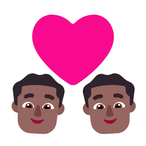 Закохана пара: чоловік чоловік темний тон шкіри для Microsoft Windows 11 23H2 June 2024 Update