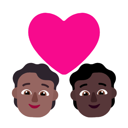 Закохана пара: дорослий дорослий темний тон шкіри дуже темний тон шкіри для Microsoft Windows 11 23H2 June 2024 Update