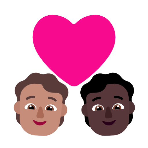 Закохана пара: дорослий дорослий середній тон шкіри дуже темний тон шкіри для Microsoft Windows 11 23H2 June 2024 Update