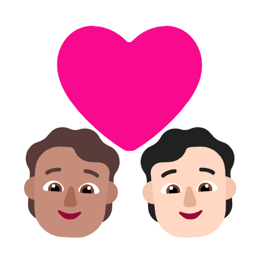 Закохана пара: дорослий дорослий середній тон шкіри дуже світлий тон шкіри для Microsoft Windows 11 23H2 June 2024 Update