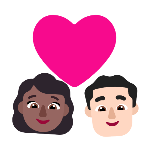 Закохана пара: жінка чоловік темний тон шкіри дуже світлий тон шкіри для Microsoft Windows 11 23H2 June 2024 Update