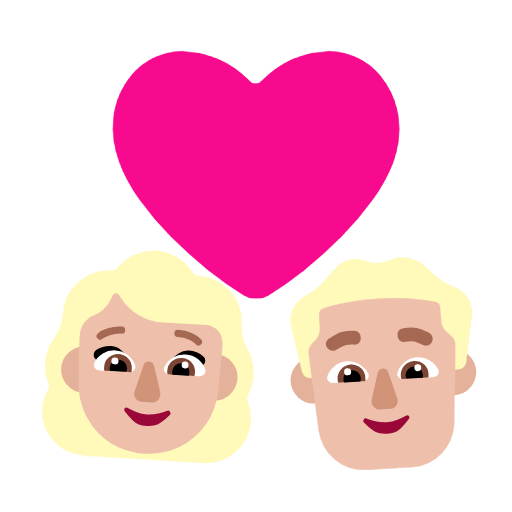 Закохана пара: жінка чоловік світлий тон шкіри для Microsoft Windows 11 23H2 June 2024 Update