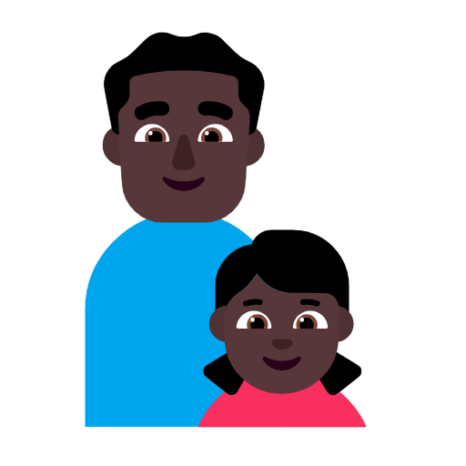 Сім'я-чоловік: темний відтінок шкіри, дівчинка: темний відтінок шкіри для Microsoft Windows 11 23H2 June 2024 Update