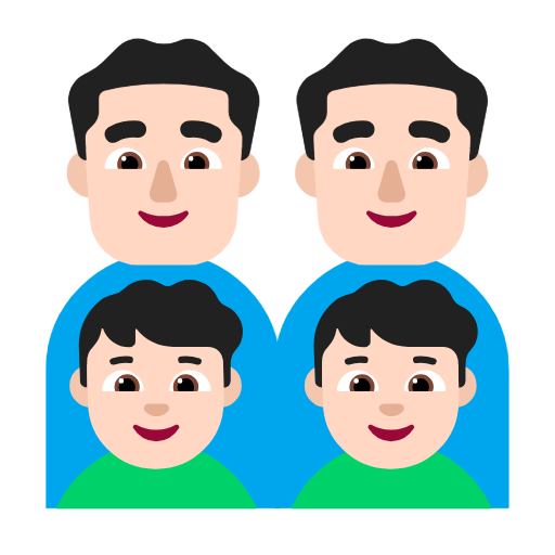 Семья - Мужчина: светлый тон кожи, Мужчина: светлый тон кожи, Мальчик: светлый тон кожи, Мальчик: светлый тон кожи для Microsoft Windows 11 23H2 June 2024 Update