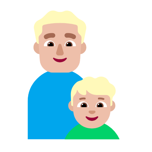 Сім'я-чоловік: середньо-світлий тон шкіри, хлопчик: середньо-світлий тон шкіри для Microsoft Windows 11 23H2 June 2024 Update