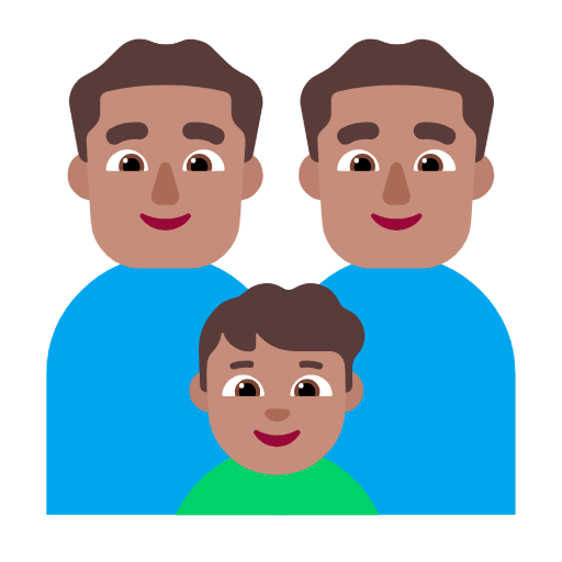 Сім'я-чоловік: середній тон шкіри, чоловік: середній тон шкіри, хлопчик: середній тон шкіри для Microsoft Windows 11 23H2 June 2024 Update