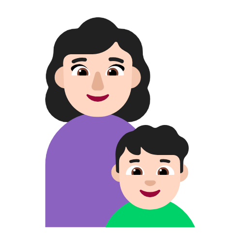 Сім'я-жінка: світлий тон шкіри, хлопчик: світлий тон шкіри для Microsoft Windows 11 23H2 June 2024 Update