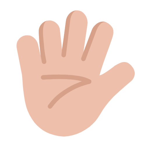 Розкрита долоня: світлий тон шкіри для Microsoft Windows 11 23H2 June 2024 Update