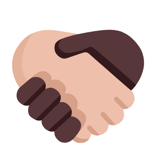 Рукостискання: світлий тон шкіри дуже темний тон шкіри для Microsoft Windows 11 23H2 June 2024 Update