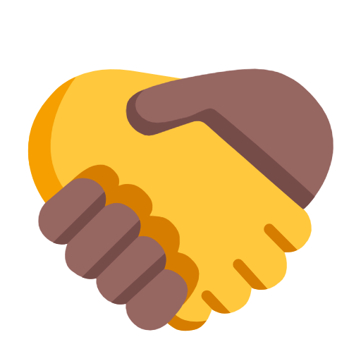 Рукопожатие: без тона кожи, средне-темный тон кожи для Microsoft Windows 11 23H2 June 2024 Update