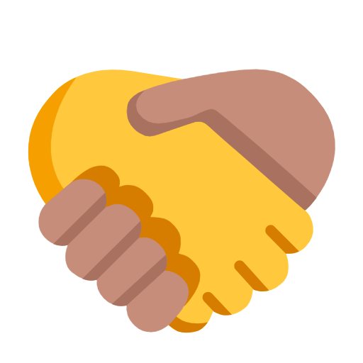 Рукостискання: без тону шкіри, середній тон шкіри для Microsoft Windows 11 23H2 June 2024 Update