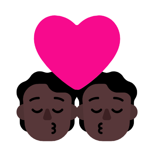 Поцілунок: дуже темний тон шкіри для Microsoft Windows 11 23H2 June 2024 Update