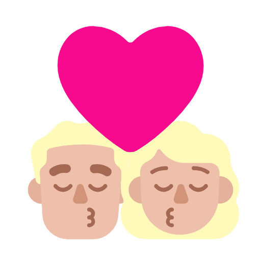 Поцелуй — Мужчина: Средне-светлый тон кожи, Женщина: Средне-светлый тон кожи для Microsoft Windows 11 23H2 June 2024 Update