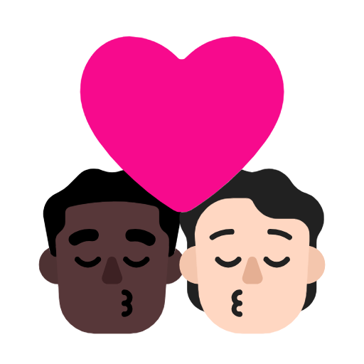 Поцілунок: чоловік, Людина, темний тон шкіри, світлий тон шкіри для Microsoft Windows 11 23H2 June 2024 Update