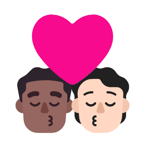 Поцілунок: чоловік, Людина, середньо-темний тон шкіри, світлий тон шкіри для Microsoft Windows 11 23H2 June 2024 Update