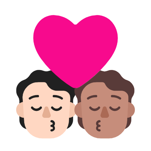 Поцілунок: дорослий дорослий дуже світлий тон шкіри середній тон шкіри для Microsoft Windows 11 23H2 June 2024 Update