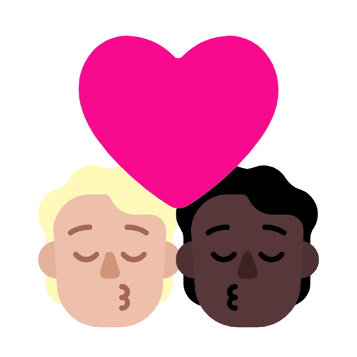 Поцілунок: дорослий дорослий світлий тон шкіри дуже темний тон шкіри для Microsoft Windows 11 23H2 June 2024 Update