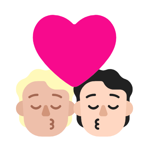 Поцілунок: дорослий дорослий світлий тон шкіри дуже світлий тон шкіри для Microsoft Windows 11 23H2 June 2024 Update