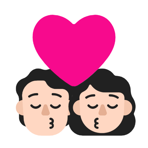 Поцілунок: Людина, Жінка, Світлий Тон Шкіри для Microsoft Windows 11 23H2 June 2024 Update