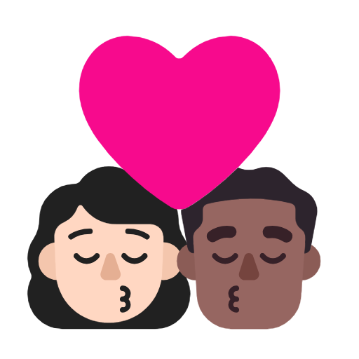 Поцілунок: жінка чоловік Дуже світлий тон шкіри темний тон шкіри для Microsoft Windows 11 23H2 June 2024 Update