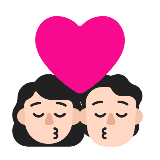 Поцілунок: Жінка, Людина, Світлий Тон Шкіри для Microsoft Windows 11 23H2 June 2024 Update