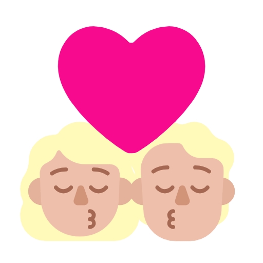 Поцілунок: жінка, людина, середньо-світлий тон шкіри для Microsoft Windows 11 23H2 June 2024 Update