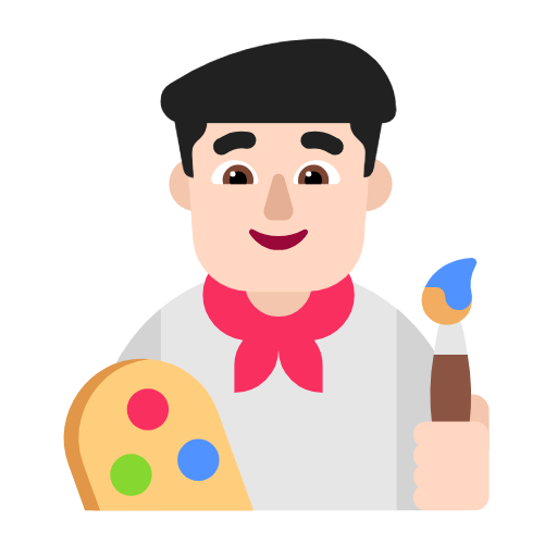 Чоловік-художник: дуже світлий тон шкіри для Microsoft Windows 11 23H2 June 2024 Update