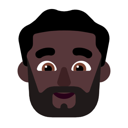 Бородатий чоловік: дуже темний тон шкіри для Microsoft Windows 11 23H2 June 2024 Update