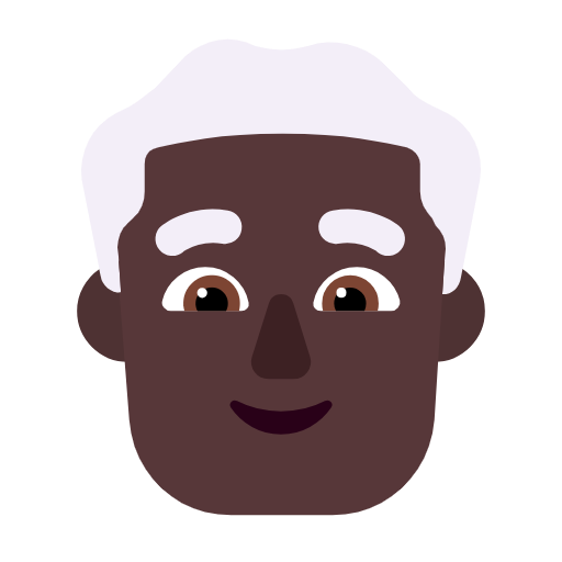 Мужчина: очень темный тон кожи седые волосы для Microsoft Windows 11 23H2 June 2024 Update