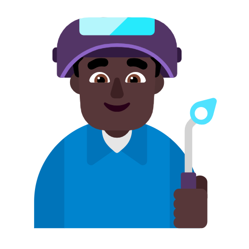 Чоловік-робітник: дуже темний тон шкіри для Microsoft Windows 11 23H2 June 2024 Update