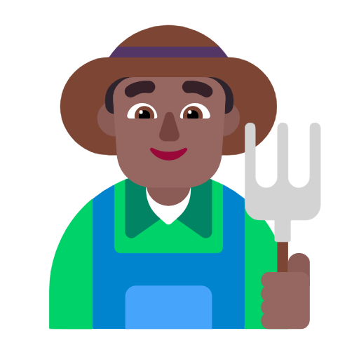 Чоловік-фермер: темний тон шкіри для Microsoft Windows 11 23H2 June 2024 Update