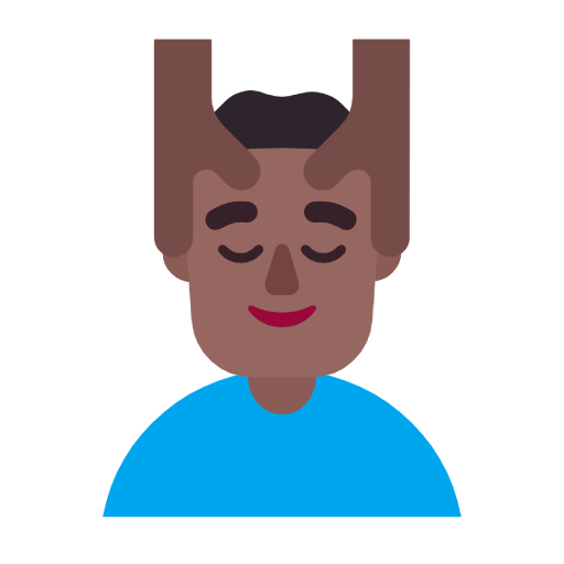 Чоловікові масажують обличчя: темний тон шкіри для Microsoft Windows 11 23H2 June 2024 Update