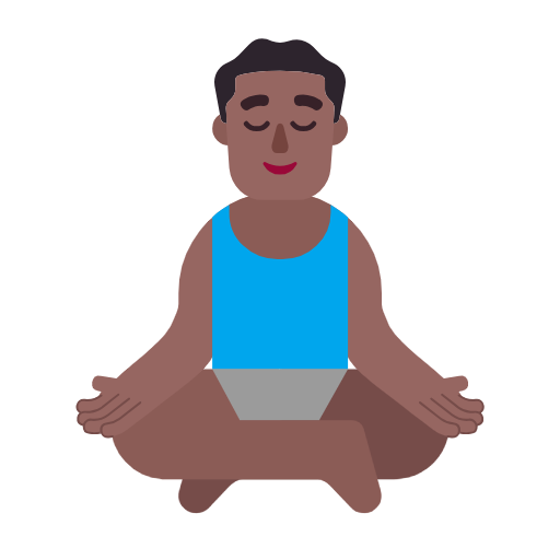 Чоловік у позі лотоса: темний тон шкіри для Microsoft Windows 11 23H2 June 2024 Update