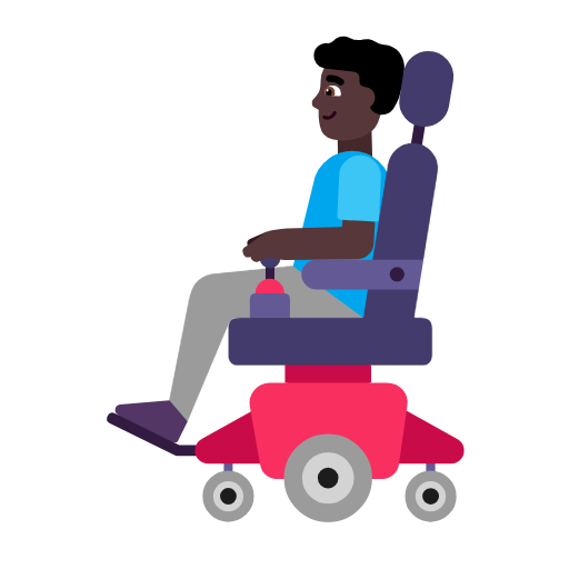 Чоловік в електричному кріслі-колясці: дуже темний тон шкіри для Microsoft Windows 11 23H2 June 2024 Update