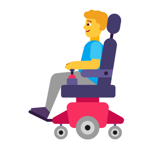 Чоловік в електричному кріслі-візку для Microsoft Windows 11 23H2 June 2024 Update