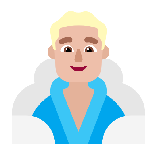 Чоловік в лазні: світлий тон шкіри для Microsoft Windows 11 23H2 June 2024 Update