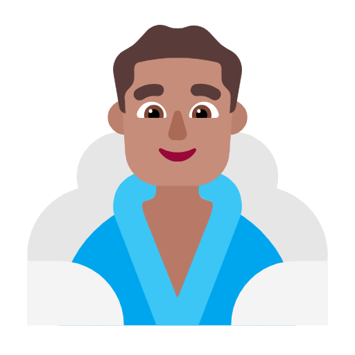 Чоловік у лазні: середній тон шкіри для Microsoft Windows 11 23H2 June 2024 Update