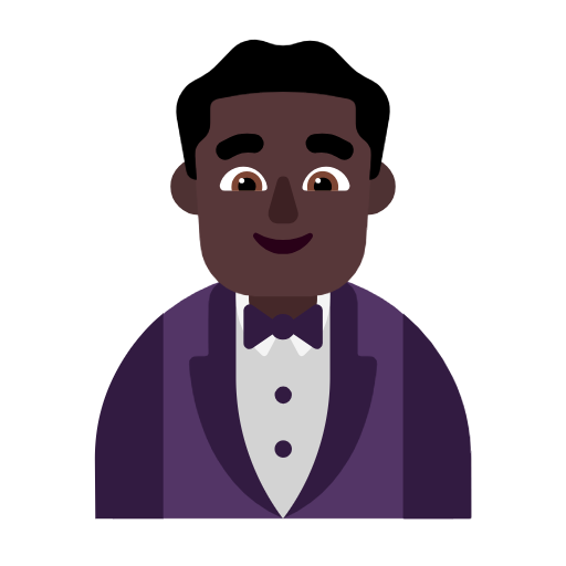 Мужчина в смокинге: очень темный тон кожи для Microsoft Windows 11 23H2 June 2024 Update