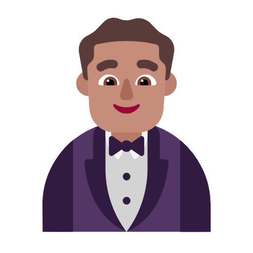 Мужчина в смокинге: средний тон кожи для Microsoft Windows 11 23H2 June 2024 Update