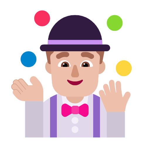 Чоловік-жонглер: світлий тон шкіри для Microsoft Windows 11 23H2 June 2024 Update