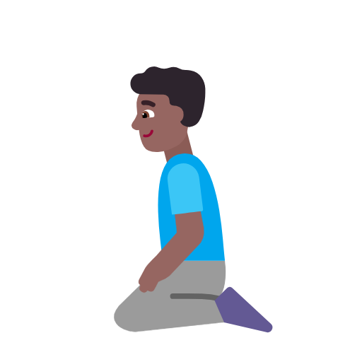 Мужчина на коленях: темный тон кожи для Microsoft Windows 11 23H2 June 2024 Update