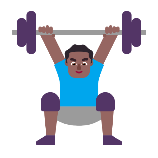 Мужчина со штангой: темный тон кожи для Microsoft Windows 11 23H2 June 2024 Update