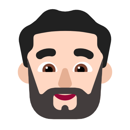 Бородатий чоловік: Дуже світлий тон шкіри для Microsoft Windows 11 23H2 June 2024 Update