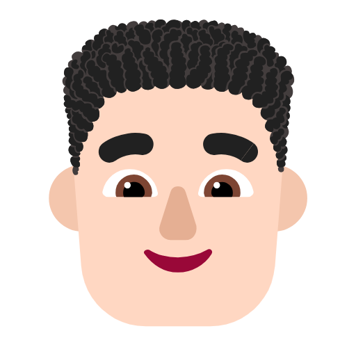 Чоловік: Дуже світлий тон шкіри кучеряве волосся для Microsoft Windows 11 23H2 June 2024 Update