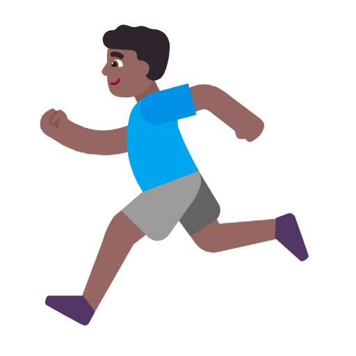 Чоловік біжить: темний тон шкіри для Microsoft Windows 11 23H2 June 2024 Update