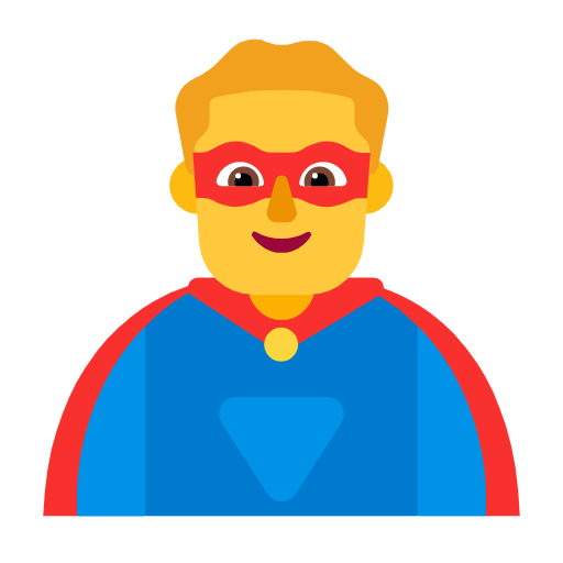 Чоловік-супергерой для Microsoft Windows 11 23H2 June 2024 Update