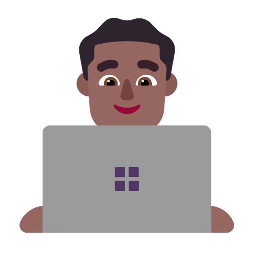 Мужчина-инженер: темный тон кожи для Microsoft Windows 11 23H2 June 2024 Update