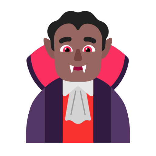 Чоловік-вампір: темний тон шкіри для Microsoft Windows 11 23H2 June 2024 Update